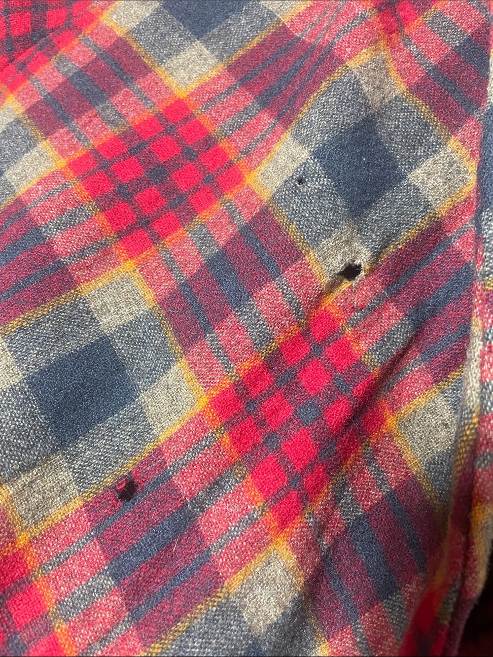 Pendleton Red and Gray Plaid Wool Robe - Picture 2 of 5